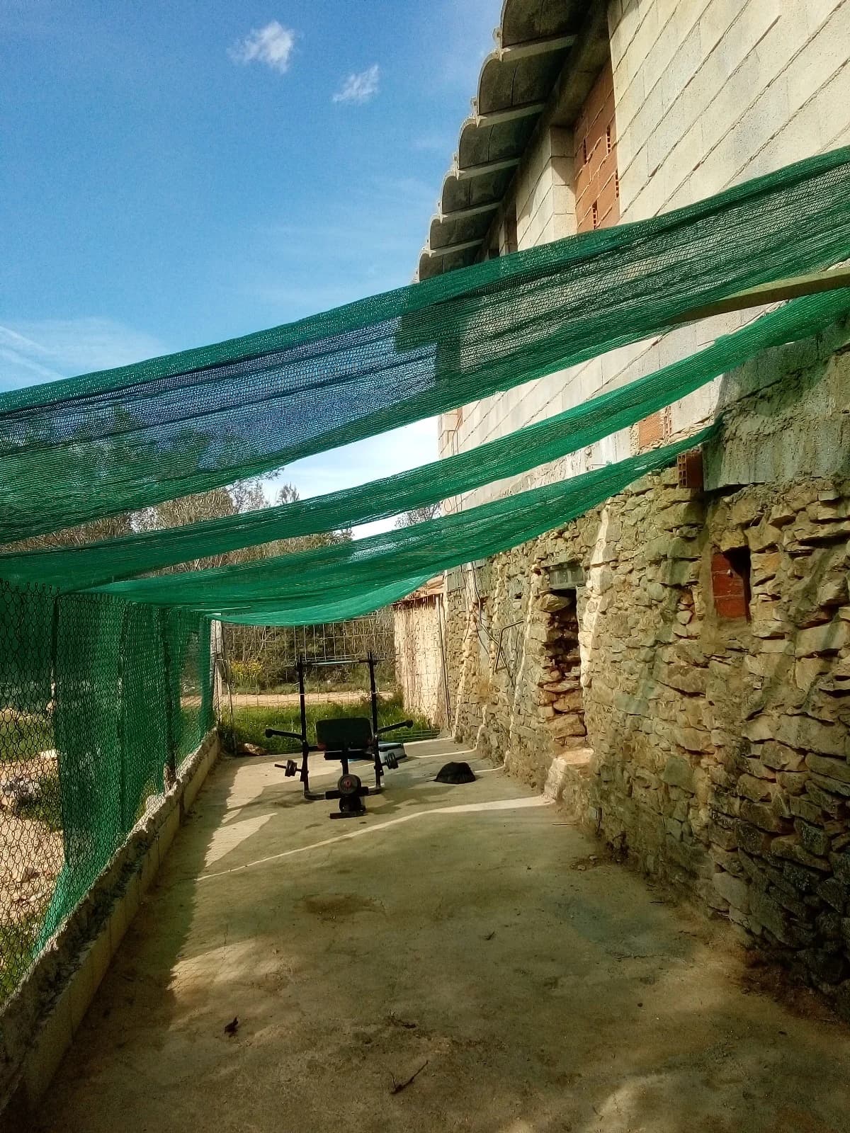 Zona deportiva exterior con gimnasio al aire libre